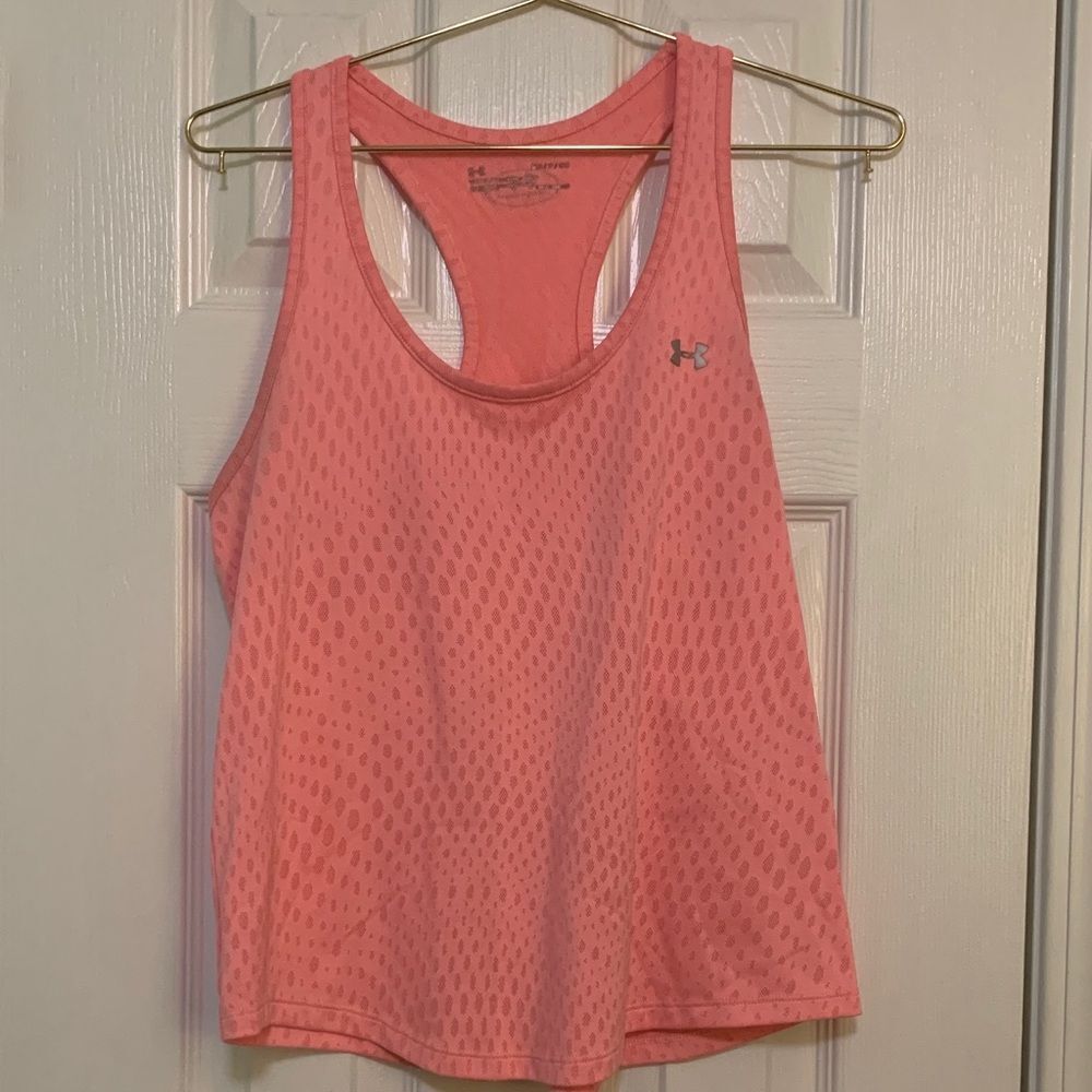 Under Armour Loose Fit Heat Gear Bright Pink Tank Size Small